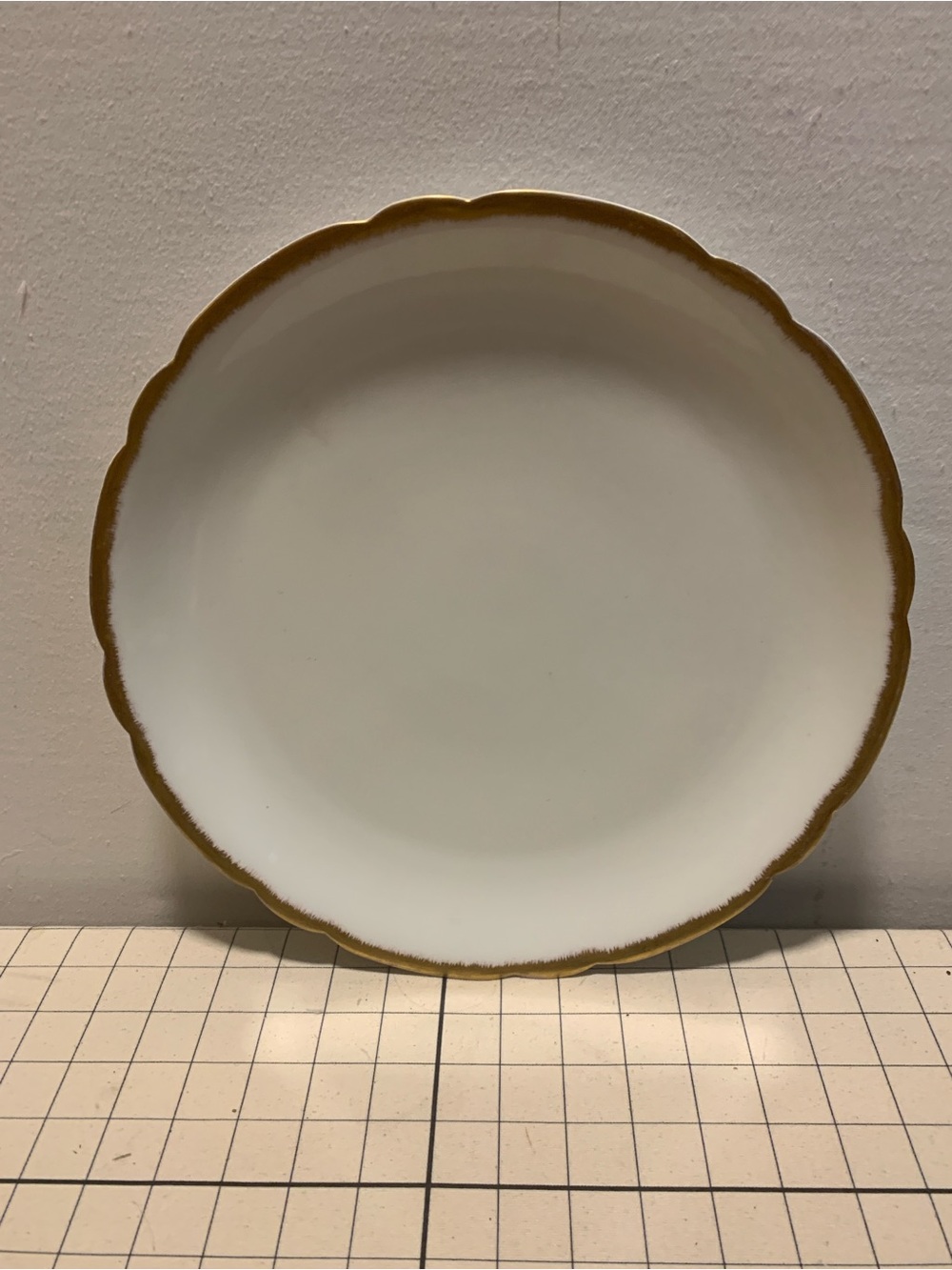 Antique Jean Pouyat Limonges France 12.75” Scalloped Chop Plate c.1891-1932